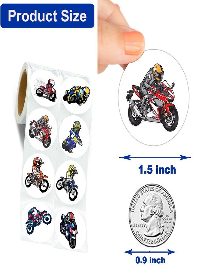 Hohamn 600 Pcs Dirt Bike Stickers for Kids 1.5 Inch Round Motorcycle Stickers Roll for Kids Boys Dirt Bike Party Favors Birthday Decoration Supplies Reward Stickers - Image 3